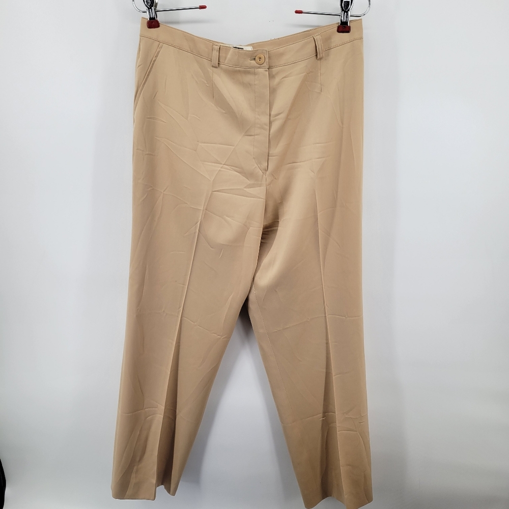 Escada Wool Tan Straight Leg Trousers Size 10/EU 40